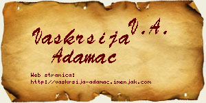 Vaskrsija Adamac vizit kartica